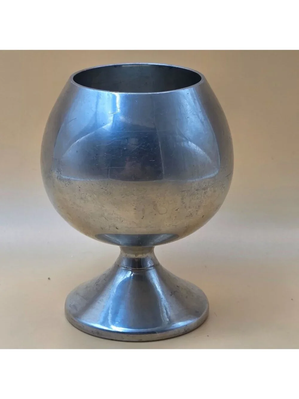 English Pewter Goblet Made In Sheffield England Vintage Footed Chalice